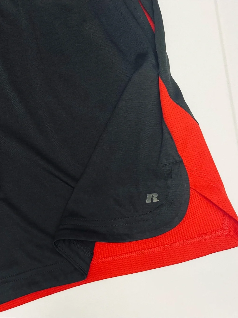 Russell Athletic Men's Dri-Power Basketball Shorts Black Red Size XL